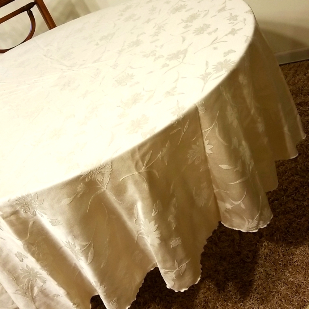 Satin Brocade Tablecloth